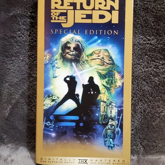 Star Wars Trilogy Special Gold Edition THX 3 VHS Gold Box Set 1997 Lucasfilm - Picture 4 of 10
